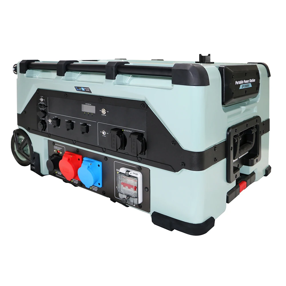 Portable 12000W Solar UPS Energy Generator Station with Fast-Charging Efficiency MPPT Controller External Battery