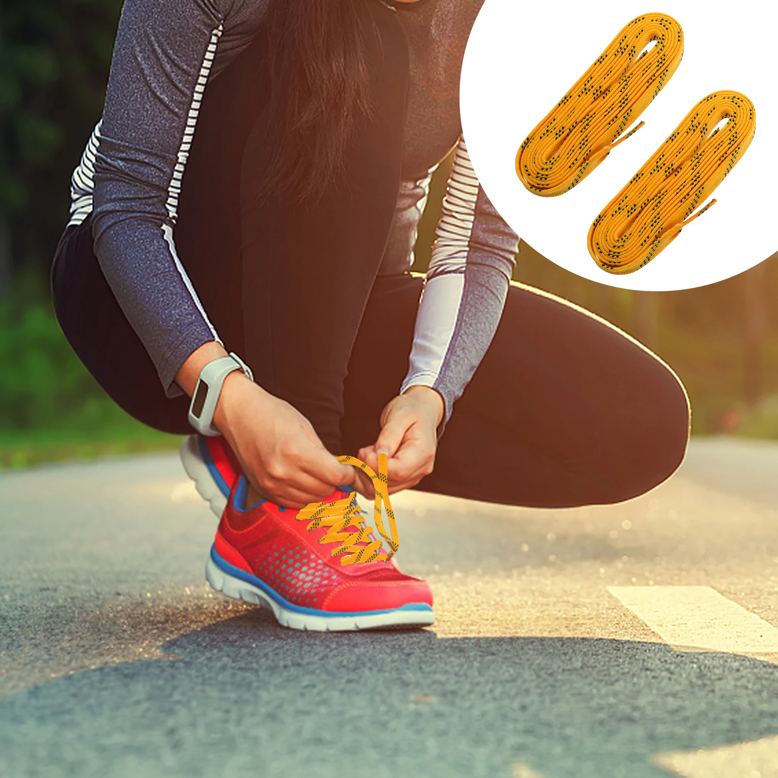 1 par de cadarços de skate de gelo de hóquei feitos sob encomenda resistente alongamento cadarços de skate universal cadarços sapato gravata