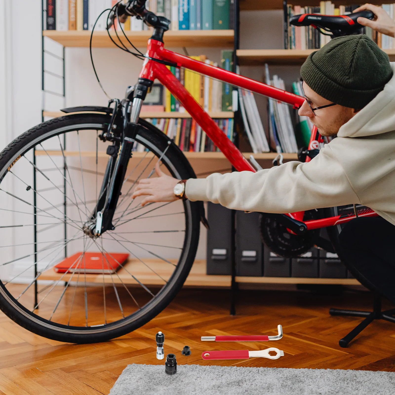 

1Set Bike Crank Puller Durable Crankset Removal Tool Precision Thread Design Bottom Bracket Extractor Bike Repair