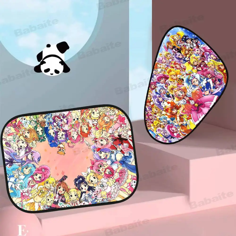 P-Pretty Cure Anime نافذة السيارة الجانبية ظلال الشمس 1 حزمة الشمس وهج الأشعة فوق البنفسجية حماية للطفل الطفل نافذة جانبية الشمس الظل