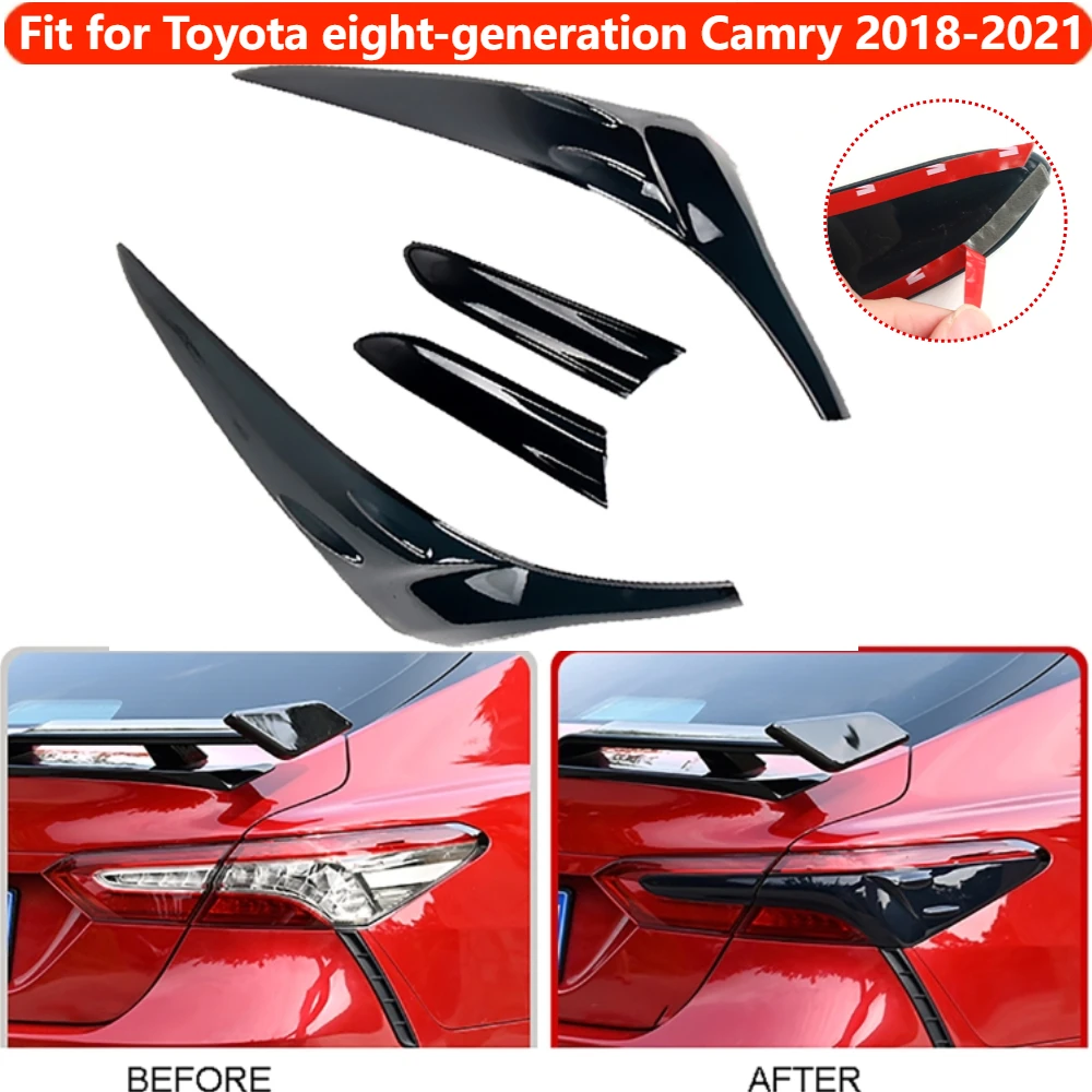 

Комплект из 4 наклеек-накладок на задние фонари для Toyota Camry восьмого поколения 2018-2021 гг.