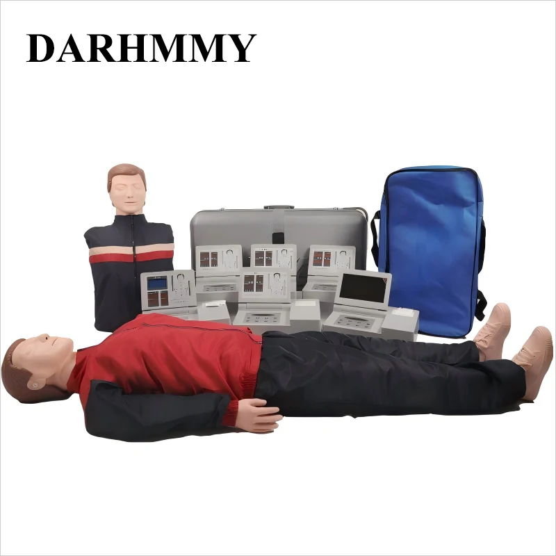 DARHMMY Full Body Adult CPR Manikin with Feedback, Professional CPR Training Dummy Model for First Aid Medical Teaching
