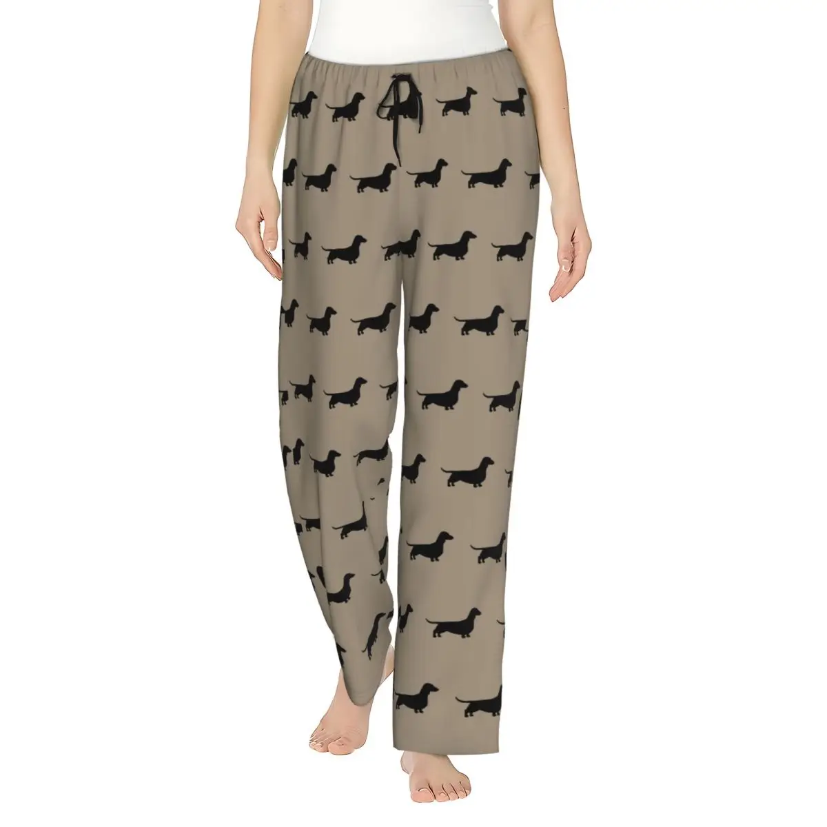 

Custom Dachshund Dog Women Pajama Pants Lounge Sleep Sleepwear Bottoms with Pockets