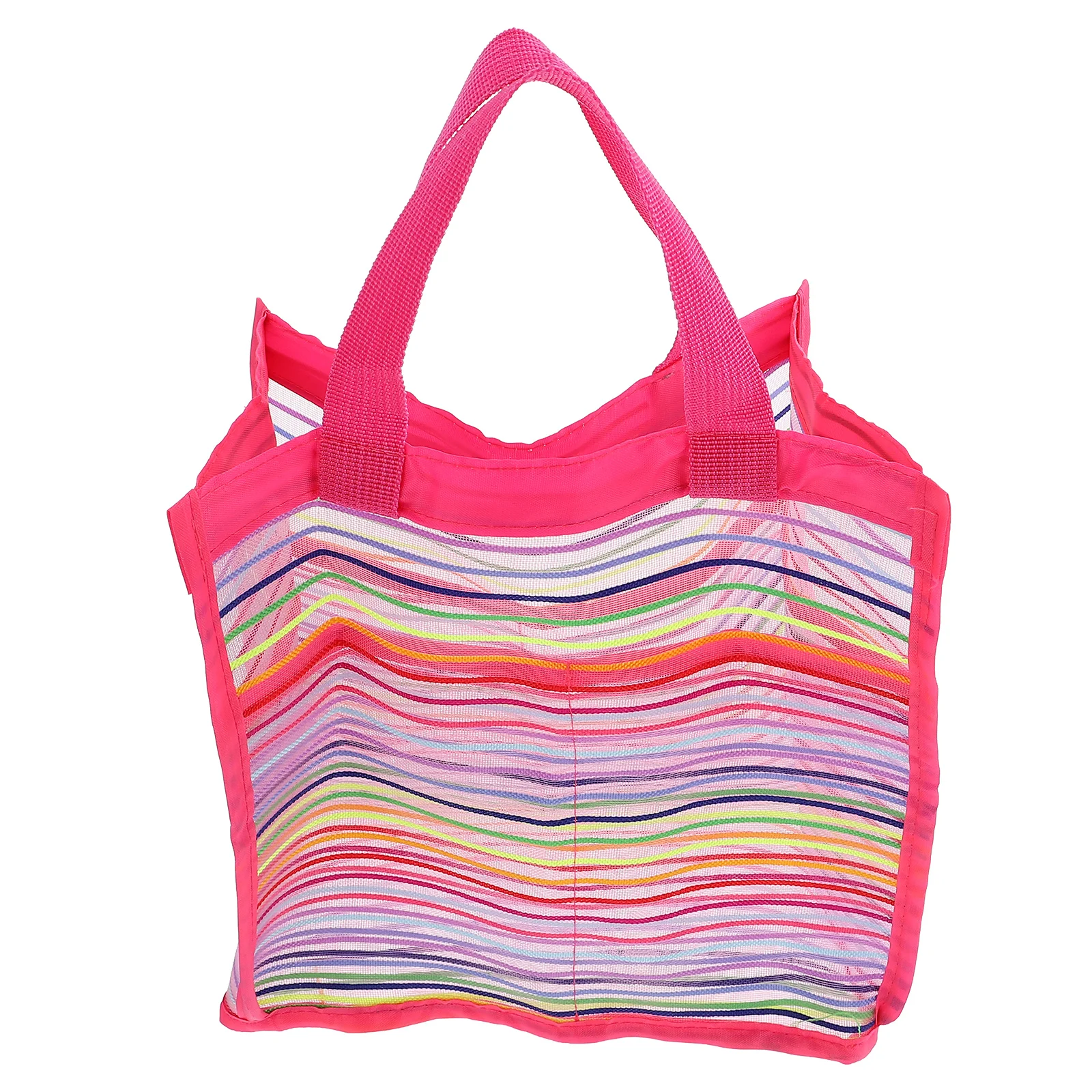 

Beach Bag Tote Mesh Storage Oxford Cloth Practical Toy Stationery Mesh Shopping Bag Travel Seashell Collecting