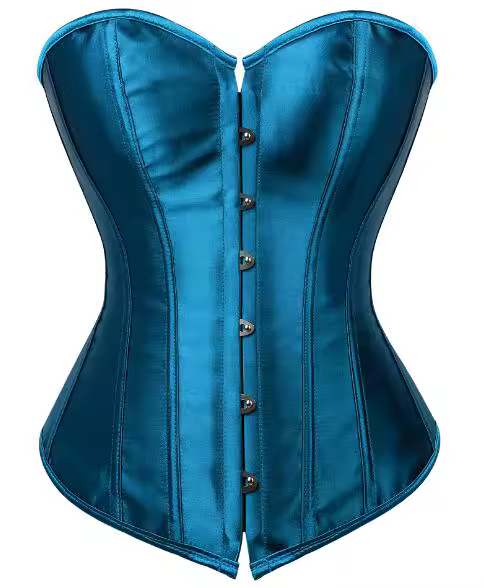 Caudatus Black Corset Top Plus Size Bustiers Overbust Satin Sexy Costume Corselet Brocade Vintage Style Bridal Korsett Women - Image 12