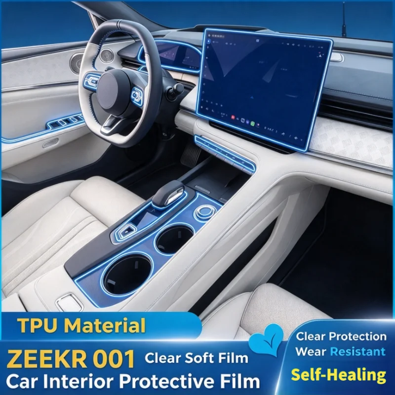 For 2026 models Zeekr 001 interior TPU protective film center console gear interior film air conditioning film