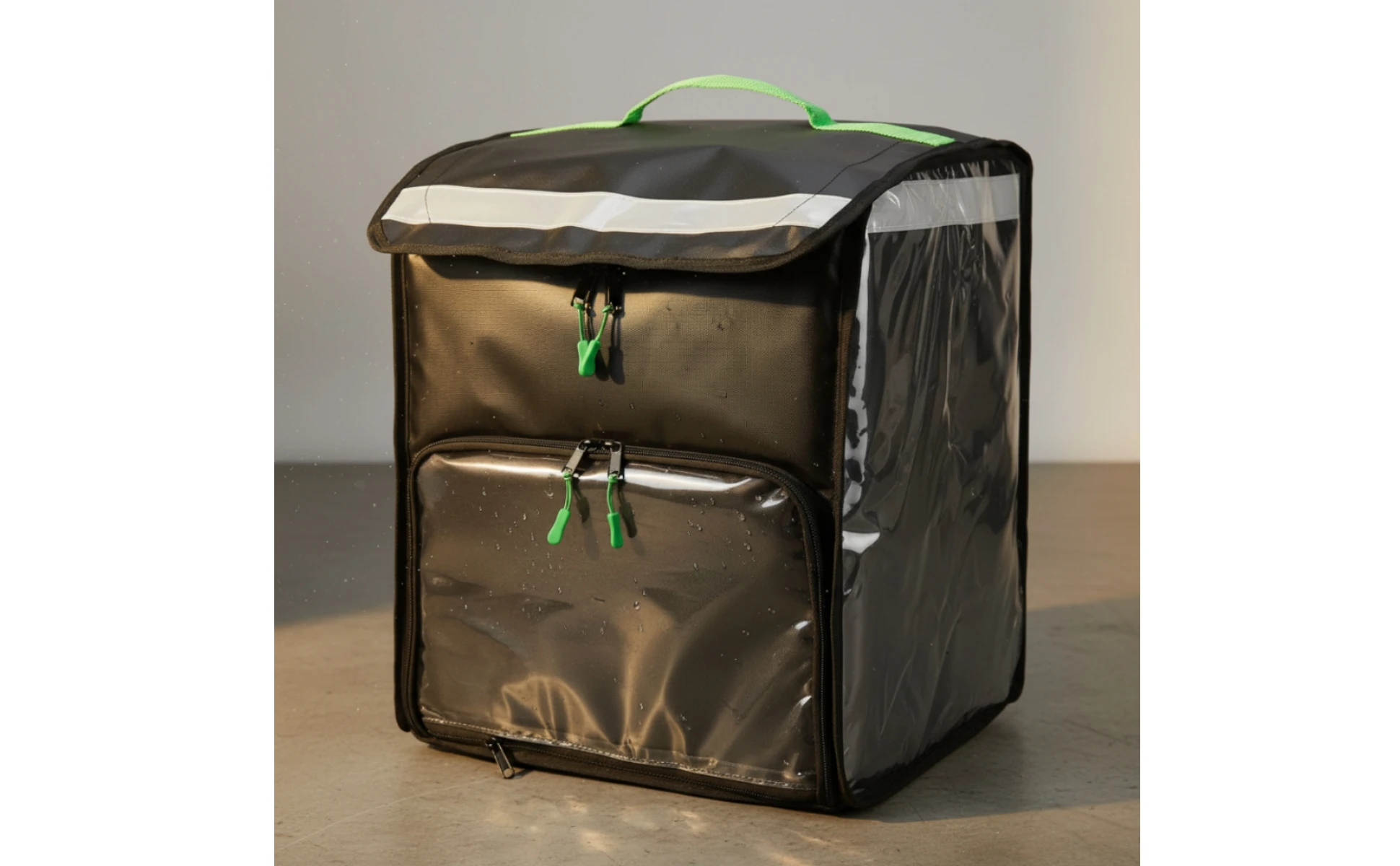 PVC Delivery Thermal Backpack Heavy Duty Waterproof Food Delivery Backpack Easy to Clean Removable Divider for Couriers