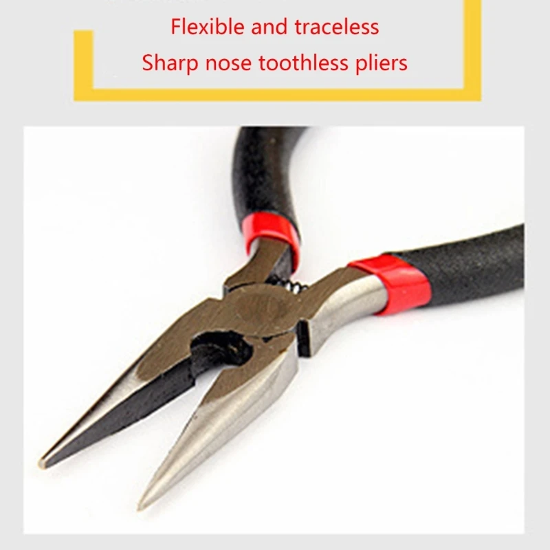 5inch Jewelry Plier Nose Toothed Pliers Stainless Iron Alloy Needle Nose Jewelry Making Handmade Tools Accessories