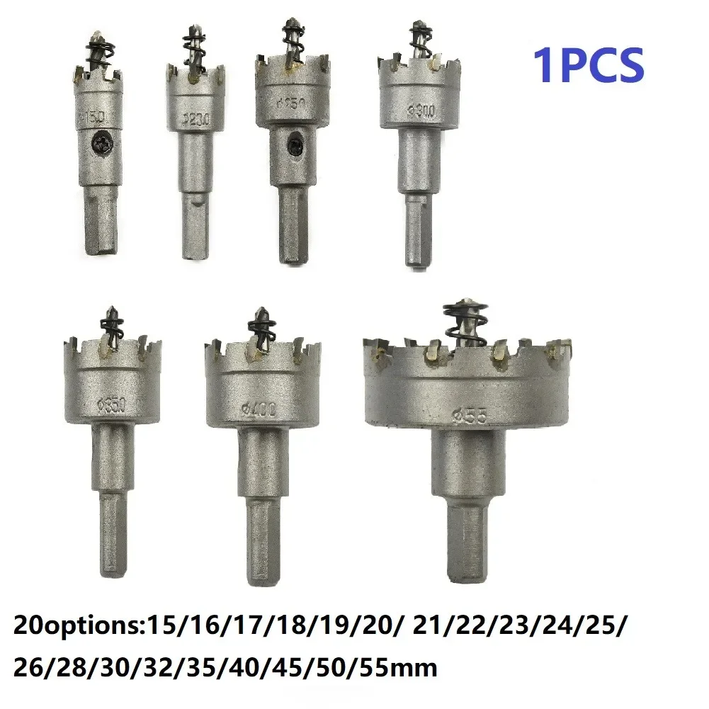 Carbide Tipped Holesaw Bits Set For Fast Precise Hole Cutting In Stainless Steel Mild Steel Iron Copper Brass And Wood 15mm-55mm