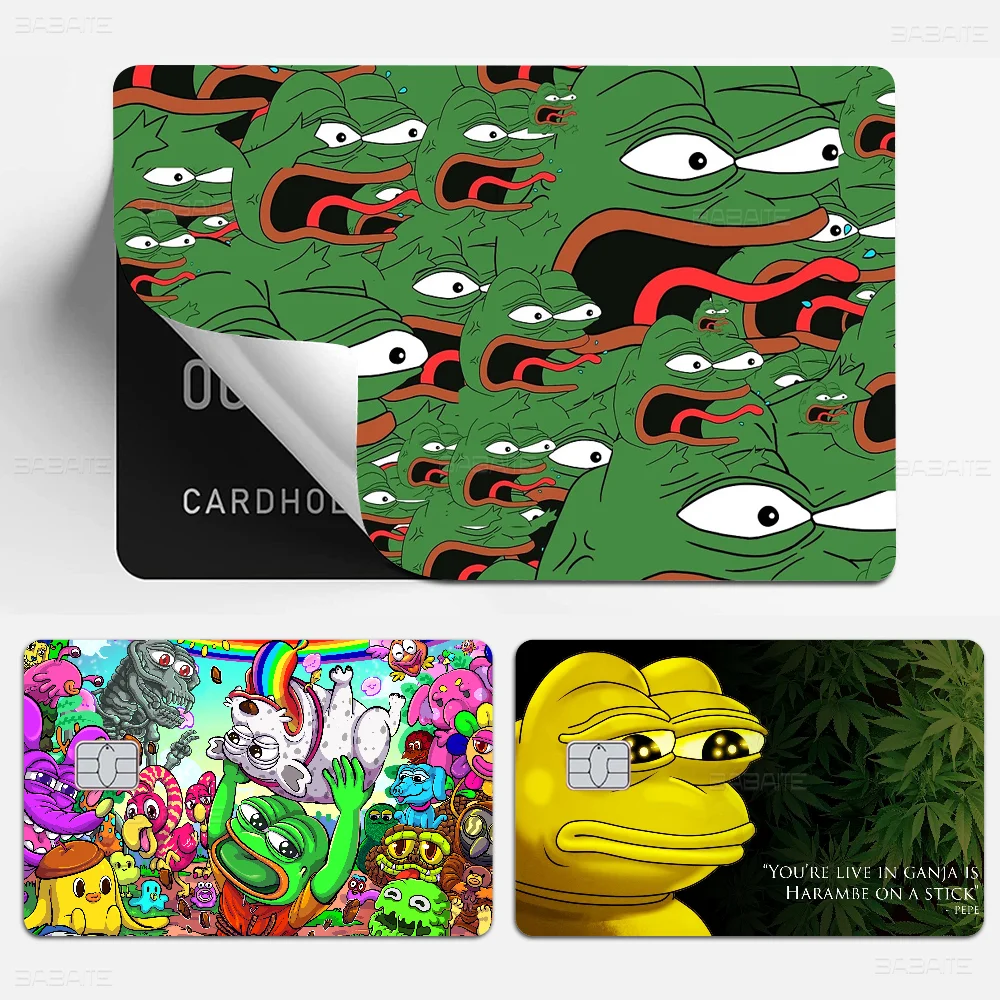 Pepe The Frog Anime Young Creidt Card Debit Card Sticker Film Case Front Tape For Small Big Chip No Chip