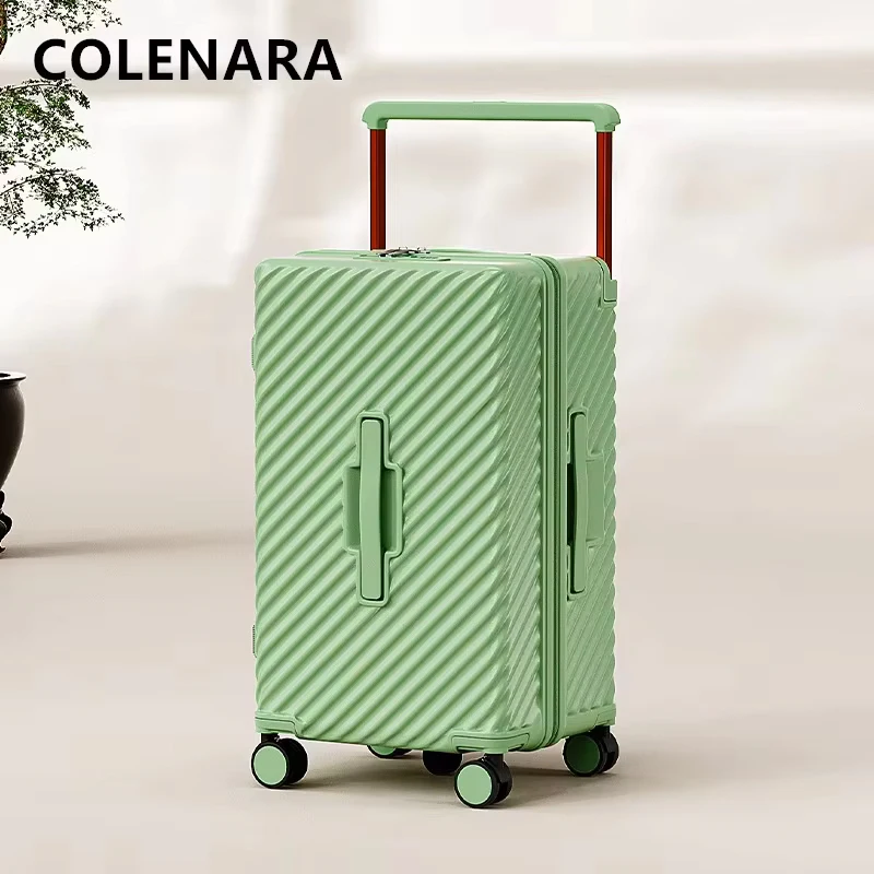 COLENARA USB Charging Suitcase Large Capacity Trolley Case ABS+PC Boarding Box 20