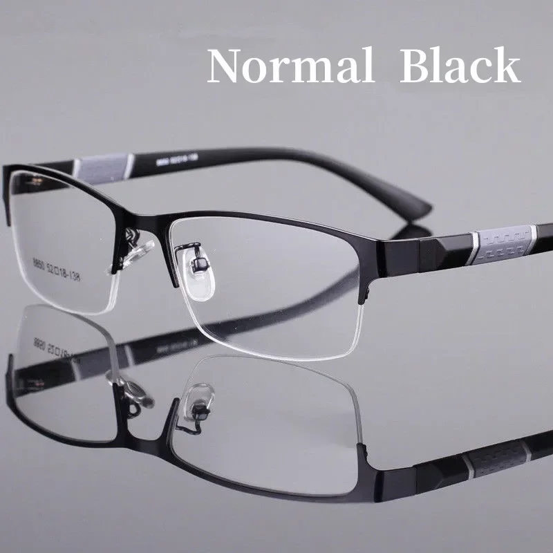 Photo chrome Myopie brille für Geschäfts leute Unisex-Halb rahmen quadrat in der Nähe von Sicht brillen optisches Rezept minus Brillen