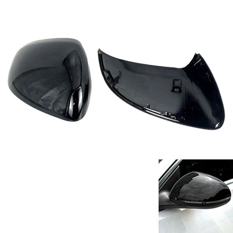 Glossy Black Rearview Side Mirror Cover Trim Parts Replace For Benz S C Class W223 W206 EQS 2021 2022 2023