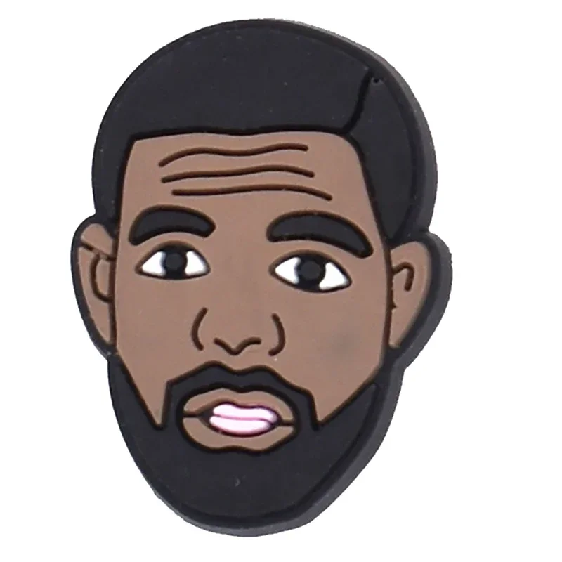 سحر الأحذية ل كروكس اكسسوارات الأفرو رئيس الأحذية سحر لزينة كروك دبابيس الرجال الإكسسوارات الجينز امرأة قباقيب مقاطع شارات #5