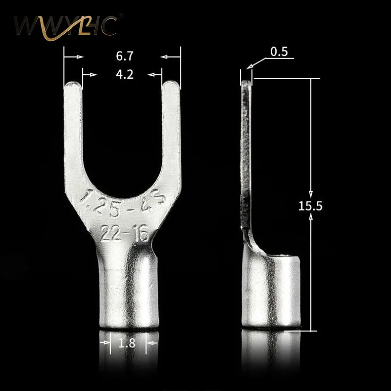 Suitable for Fork Shaped Bare End, SNB1.25-4, U-shaped Fork Shaped Cold Pressed Terminal Block, Brass Pack of 1000 Pieces