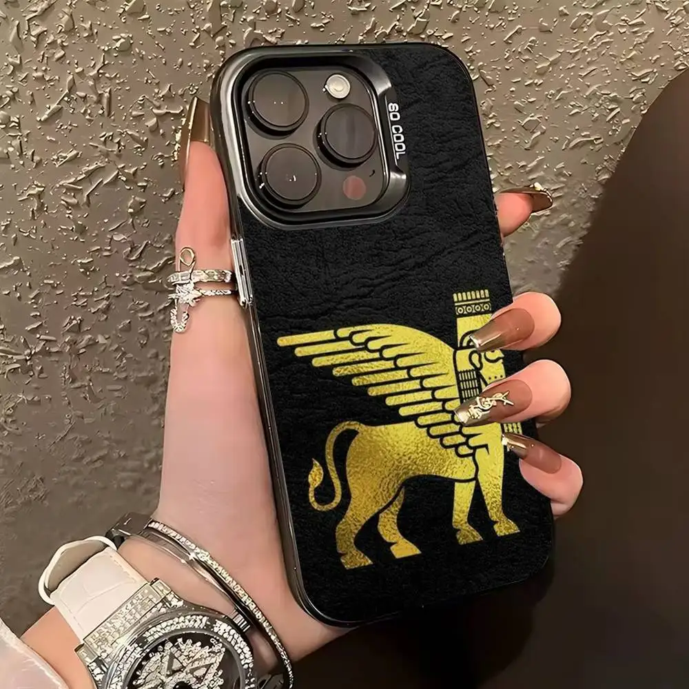 Etui na telefon A-Assyrian F-Flag do iPhone'a 17, 16, 15, 14, 13, 12, 11 Plus, Pro Max, XS, kolor srebrny