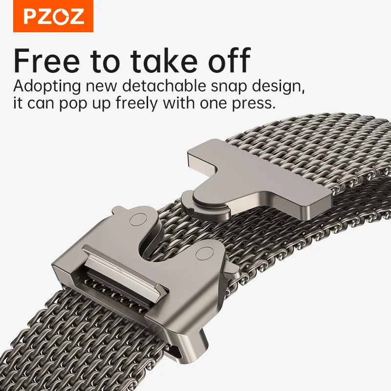 PZOZ Titanarmband für Apple Watch 10 9 8 7 6 SE 5 Uhrenarmband für iWatch-Serie Armbandband 42 mm 44 mm 45 mm 49 mm 38 mm 40 mm