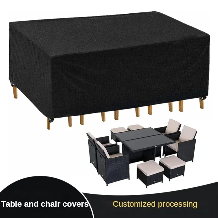 

All-Purpose Covers Furniture overlay 420D Oxford Cloth Outdoor Garden Dustproof and Waterproof Garden Table and Chair Cover