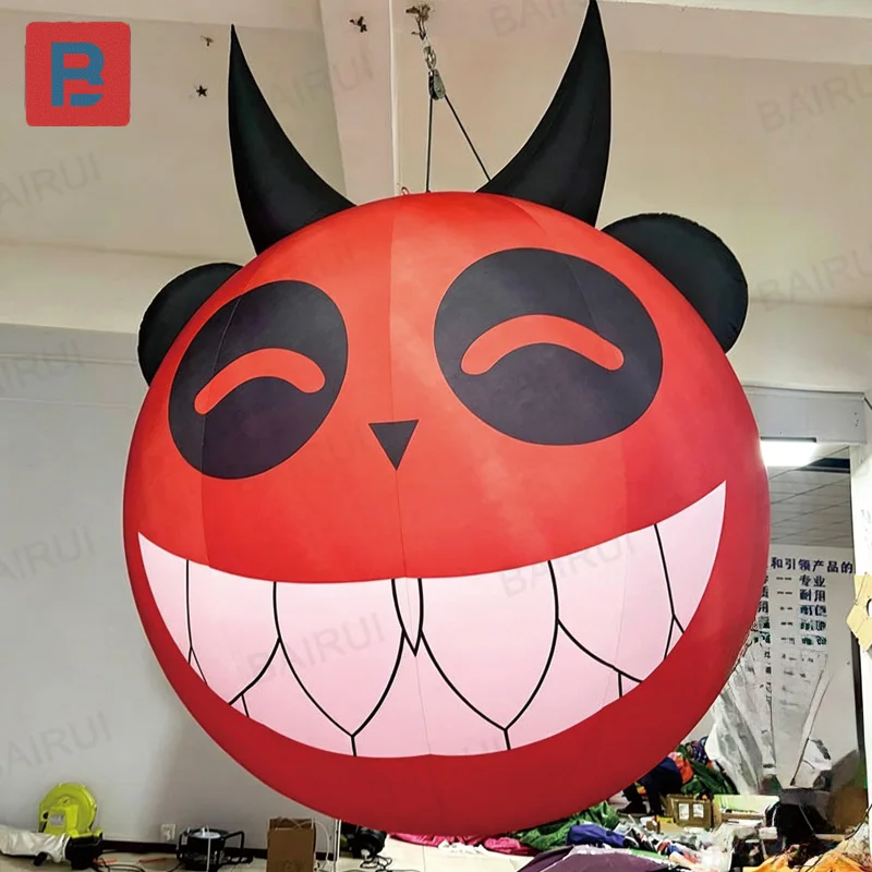 

Inflatable bear head, Halloween inflatable hanging decoration with a red inflatable bear head and lights.