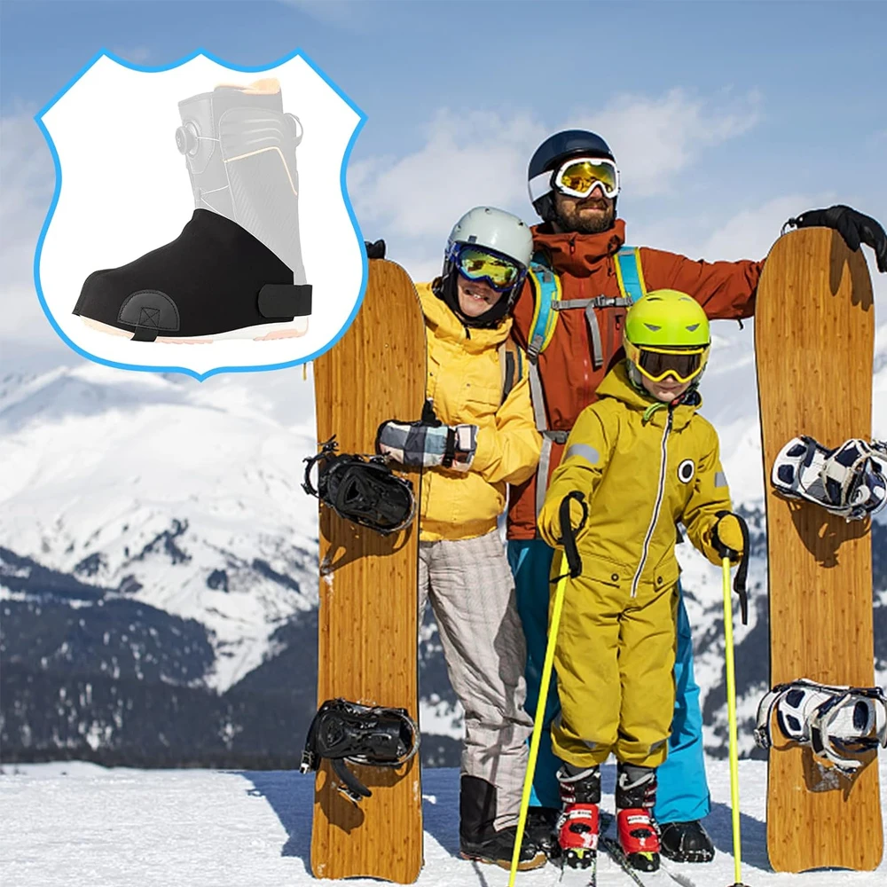 أغطية أحذية التزلج المعزولة الحرارية زوج واحد - تدفئة الأحذية المصنوعة من النيوبرين المقاومة للماء والطقس البارد، ملحقات رياضية شتوية للرجال والنساء #6