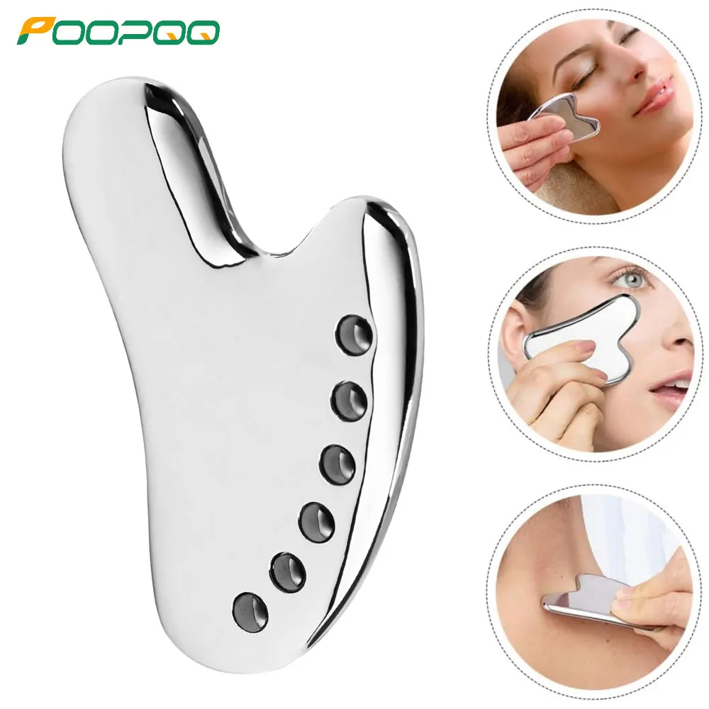 Gua Sha Facial Tool, Grade Stainless Steel Scraping Tool for Soft Tissue Scraping, Upgrade Massage Tools, Physical Therapy Stuff