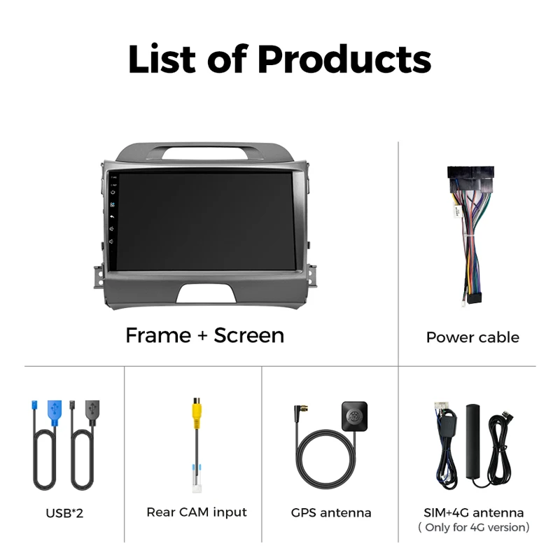 Ainavi Car Multimedia Player For KIA Sportage 3 Sportage R 2010 2011 2012 2013 2014 2015 2016 Carplay Android Auto 4G Wifi 2din
