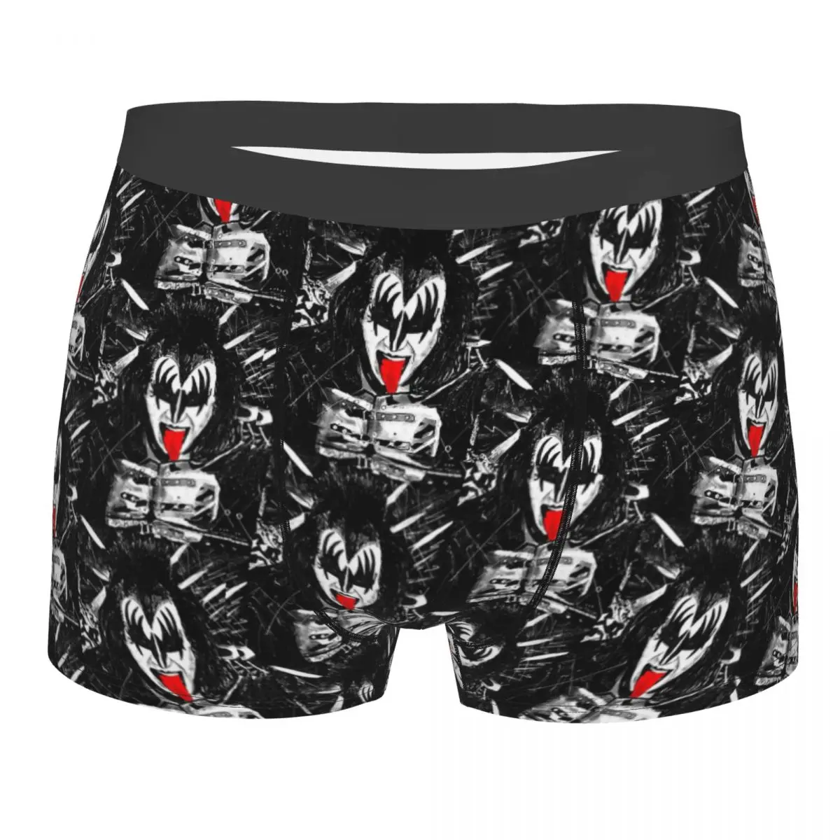 The Demon - Ink Colour Splash Men Printed Boxer Briefs Underwear The Demon Highly Breathable High Quality Birthday Gifts