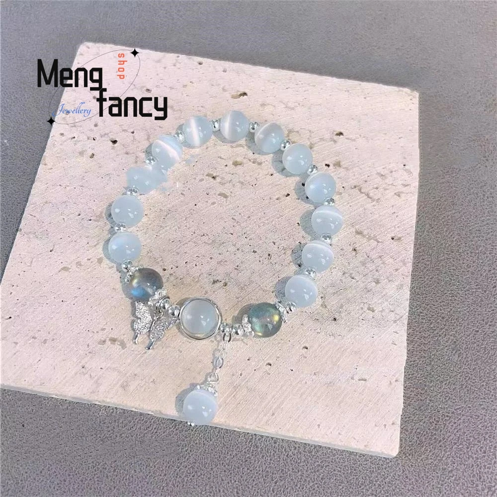 Pulsera de mariposa de ojo de gato Natural personalizada exquisita elegante Sexy joyería de moda para chicas jóvenes regalo de vacaciones más vendido