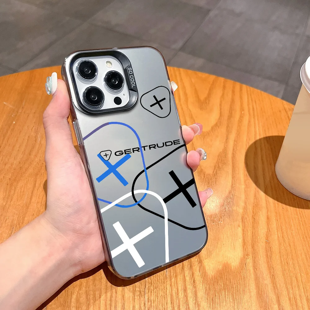 Custodia per telefono Fashion G-gertrude Print FUNDA per iPhone 12 11 13 14 15 16 17Max Pro Plus Mini Custodia protettiva a colori