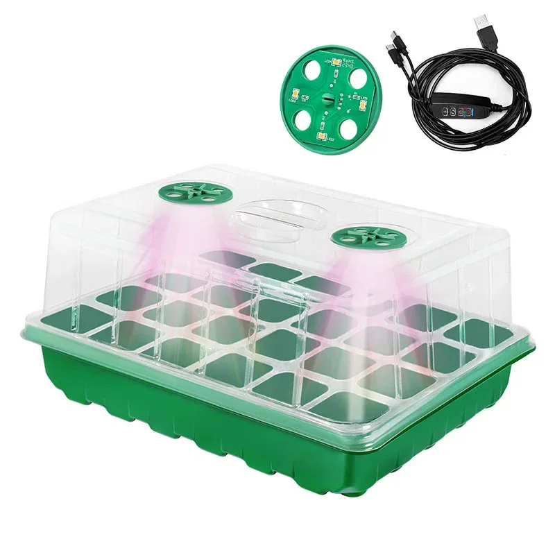 Large Gardening Seedling Tray, Germination Kit, 24/48-Cell Insulated Seedling Tray, Seedling Tray Sowing