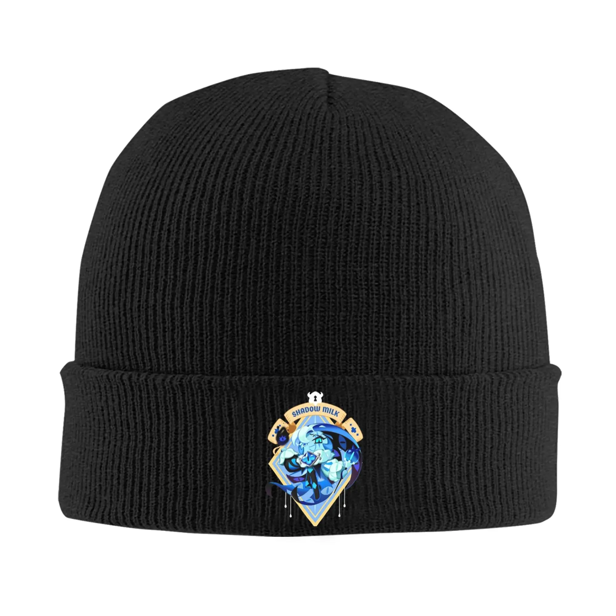 Cookie Run Kingdom Shadow Milk Knitted Hat Autumn Winter Skullies Beanies Baggy Game Cartoon Cap Unisex Acrylic Hip Hop Bonnet