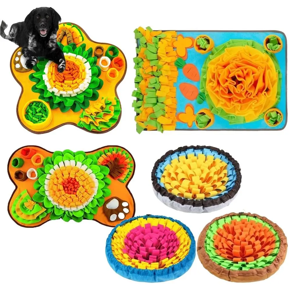 جديد البوليستر جرو شم حصيرة دائم كبير الحجم الكلب لغز المغذية بطيئة الأكل الغذاء الاستغناء الحيوانات الأليفة رائحة الوسادة لتدريب الكلاب #5