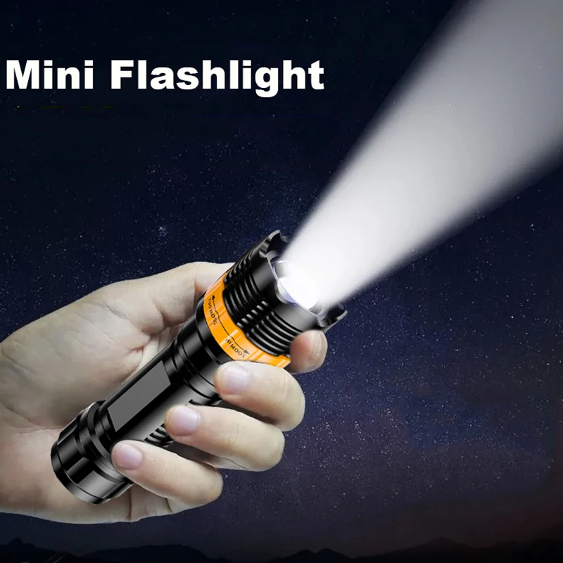 

Portable Mini LED Flashlight Zoomable Tactical Torch 3 Lighting Mode Camping Lantern Outdoor Emergency SOS Lamp