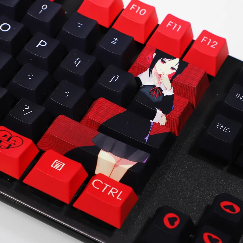 108 Keys/Set Anime Custom Design Keycaps Kaguya-sama Love Is War Shinomiya Kaguya Theme for Cherry PBT Mechanical Keyboard