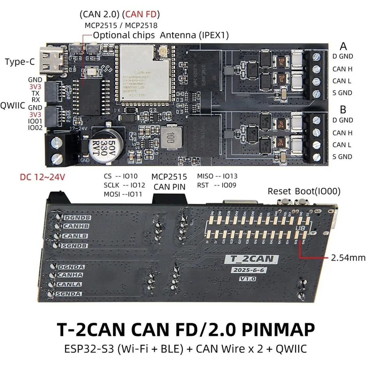 for-dual-can-fd-development-board-mcp2518fd-controller-can-v20b-5mbps-24g-wi-fi-ble5-16mb-flash