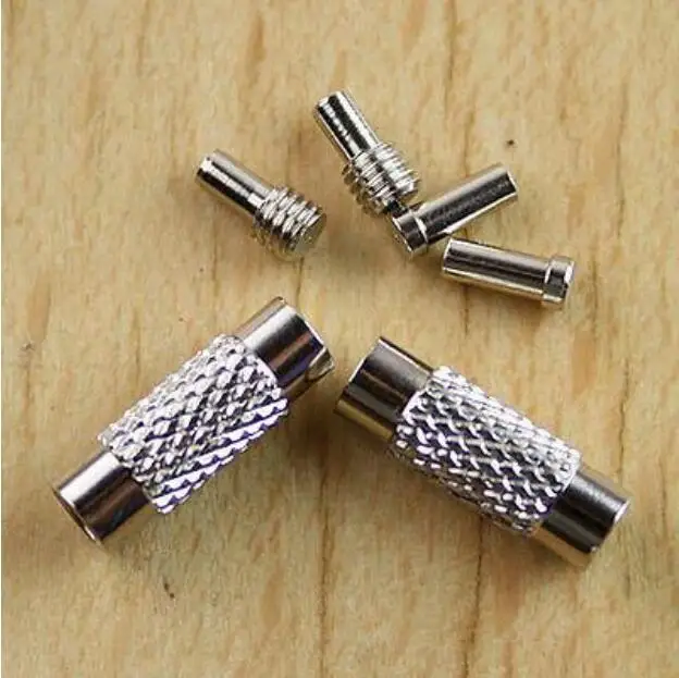 25sets Length:12.8mm thickness: 4.4mm connected hole:0.9mm screw Clasp findings for Stainless Steel Chain HWH0697