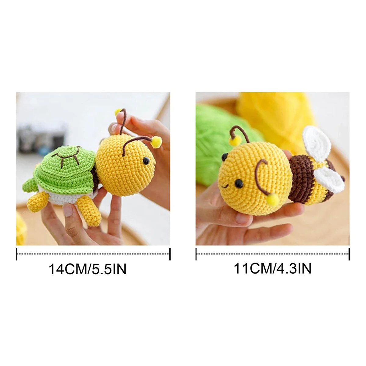 Crochet Kit for Beginners - Turtle Bee Crochet Kit DIY and Complete Crochet Kit for Beginners,(Yellow)