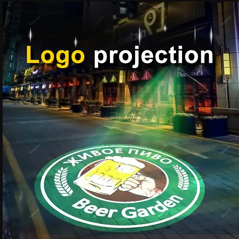 Custom LED Logo GOBO Projector Light  Indoor Outdoor Floor Projector Rotating Logo for Hotel Company Bar Store Business