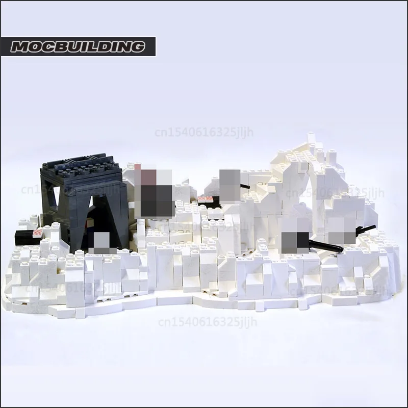 Movie Scene Attack Base Custom Model MOC Building Blocks Battle Turret Technology Bricks Tank Collection Toys Display Xmas Gift