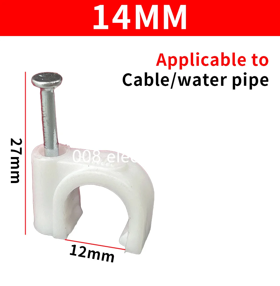 

100 шт./упаковка, круглые кабельные зажимы 14 мм