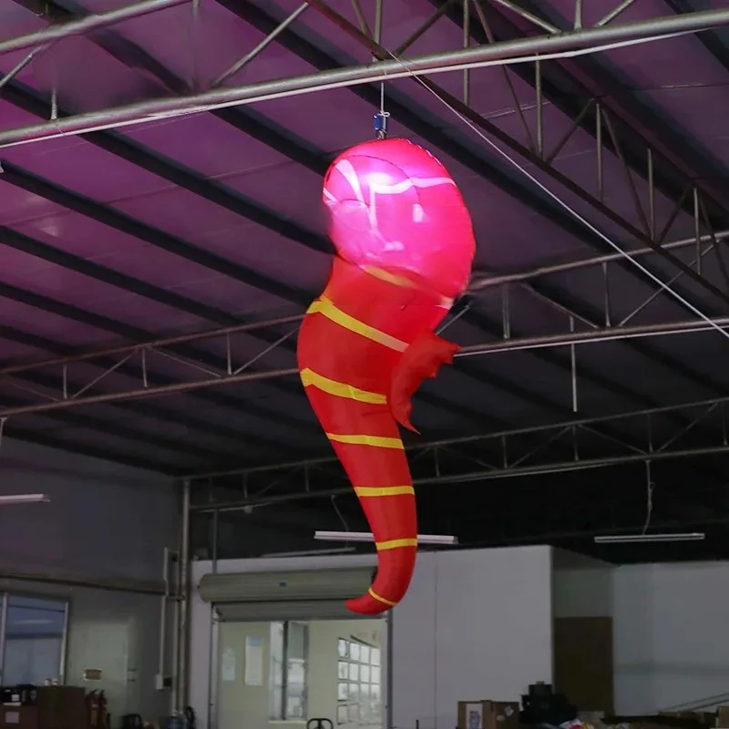 6.56ftH  Seahorse Giant Inflatable  Inflatable Seahorse Model with Remote Controller Inner Air Blower for Bar Concert Club