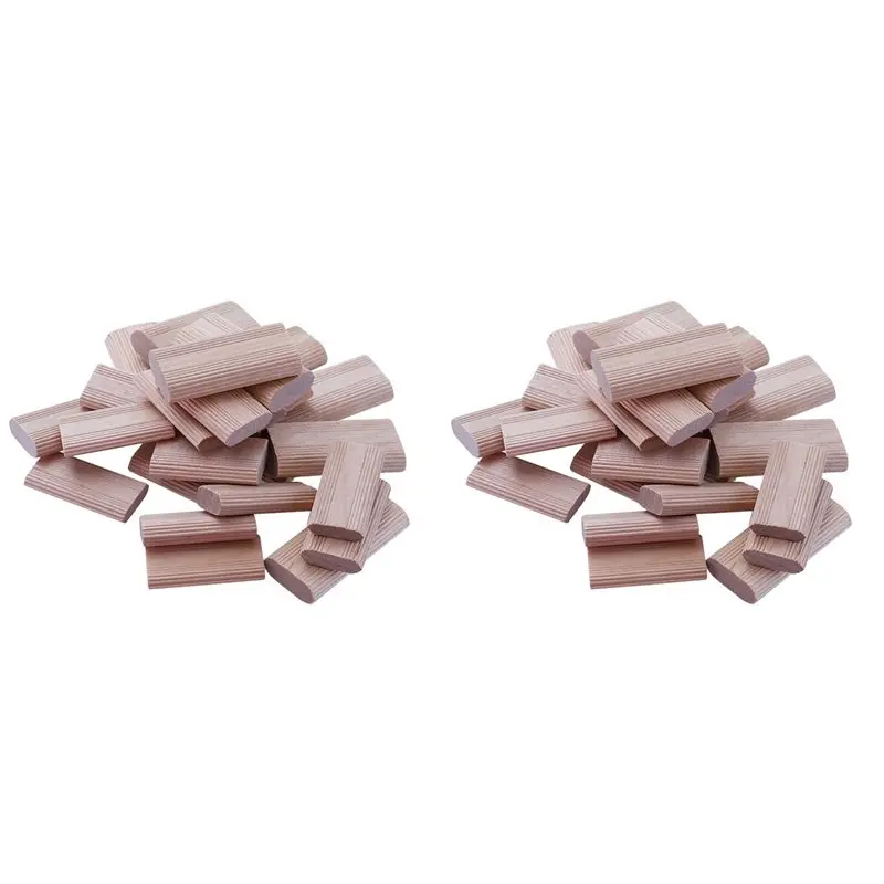 

A76X-200 Pieces Of 6Mm Domino Wooden Dowel Connectors, Beech Wood Plugs, Woodworking Furniture Splicing Connectors