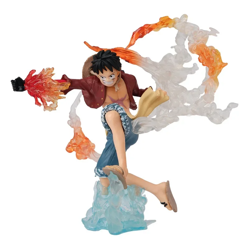 One Piece Anime Monkey·D·Luffy Roronoa Ace Pvc Action Model Collection Cool Stunt Figure Toy Gift