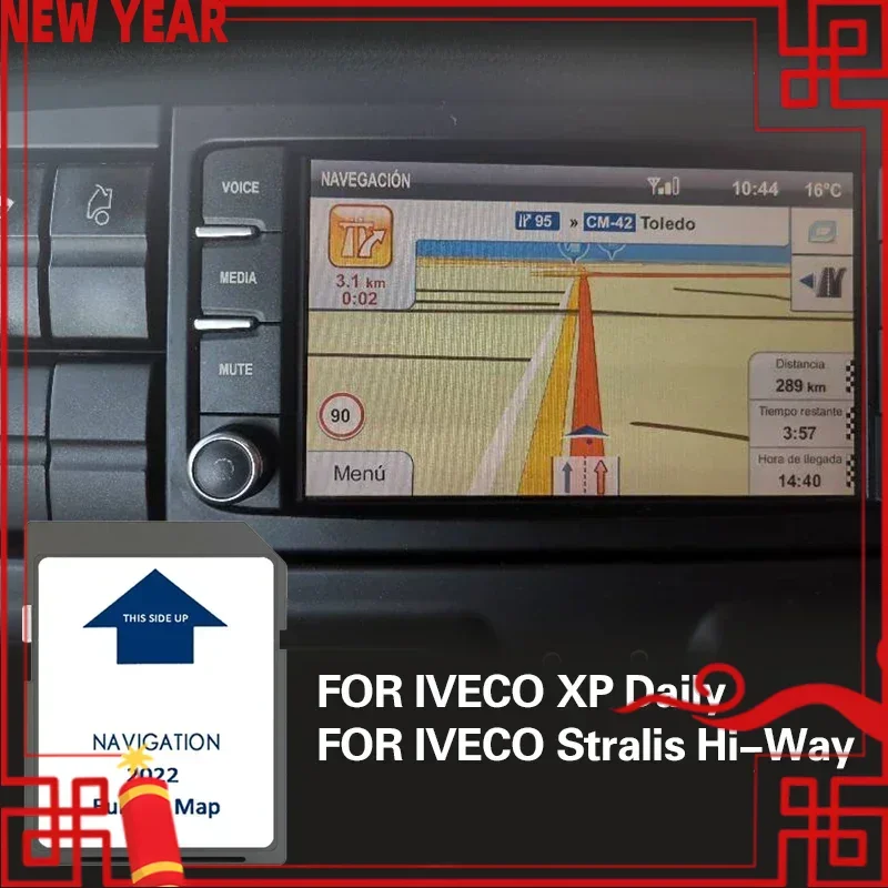 Europe Navigation SD MAP GPS Software Sat NAV Card 2022 For IVECO Stralis Hi-Way Car