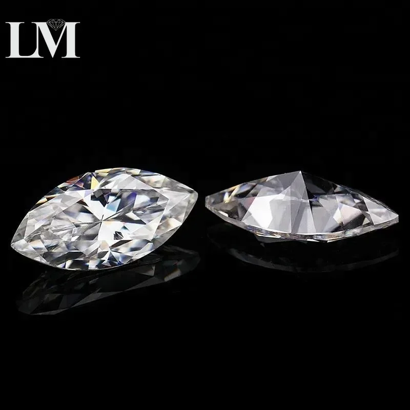 

Moissanite Stone Marquise Cut D Color VVS1 Certified Lab Grown Gemstone Passed Diamond Tester Charms Woman Jewelry Creation
