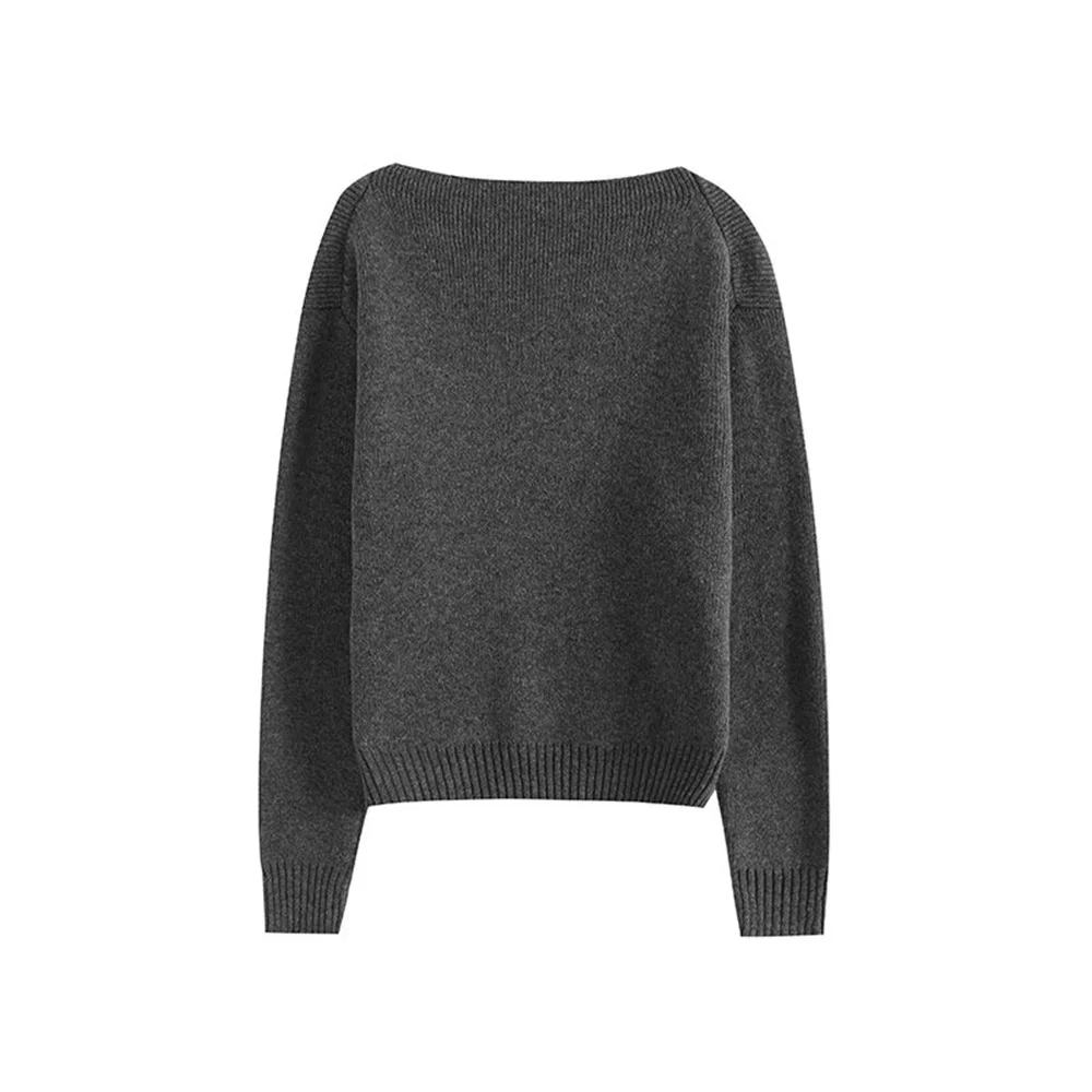 UNIZERA 2024 Autumn/Winter New Product Fashion and Leisure Women\'s Wear Ship Collar Knitted Shirt Half Skirt Set