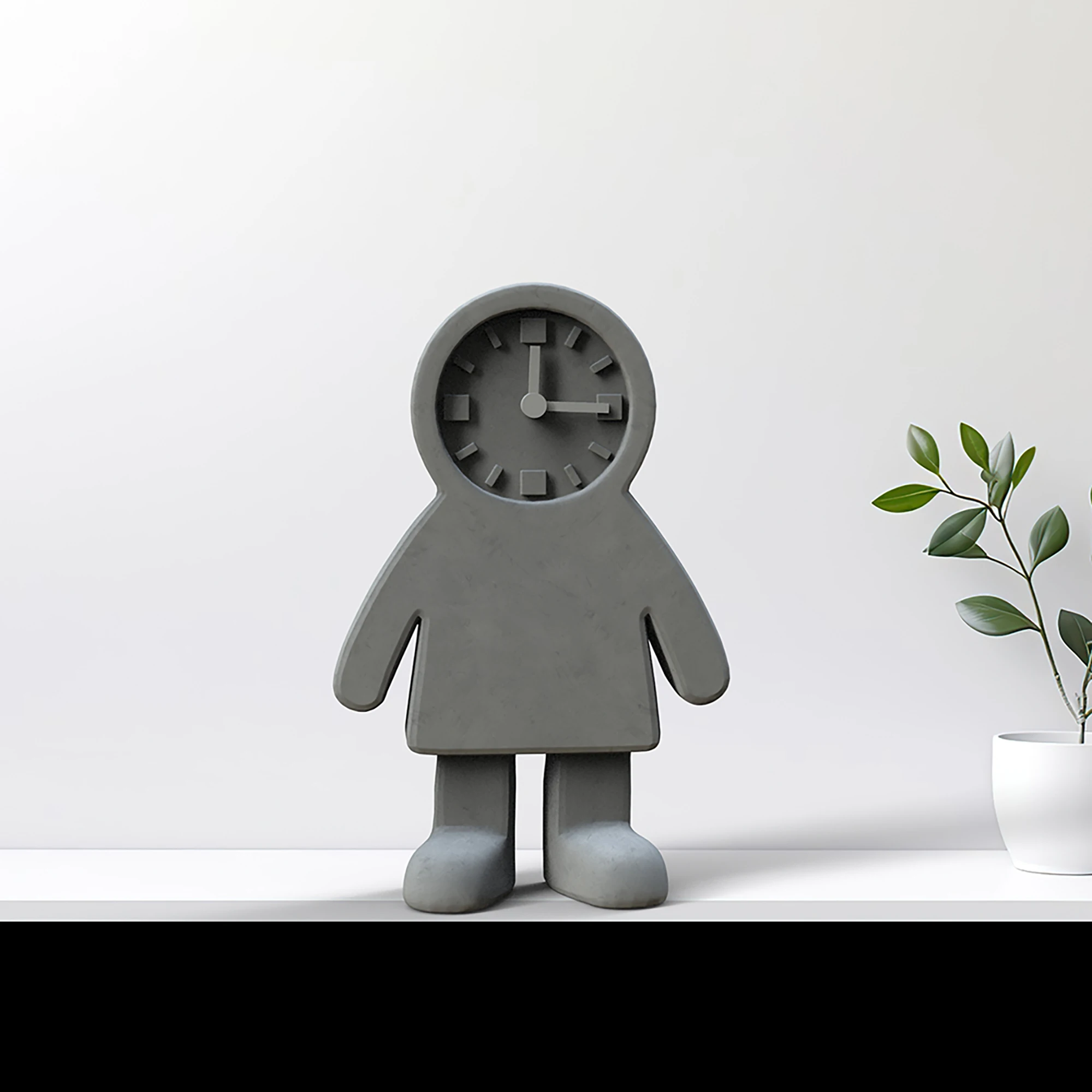 قالب سيليكون على شكل ساعة خرسانية على شكل رائد فضاء، مجموعة صنع ساعة مكتب أسمنتية ذاتية الصنع، قوالب ديكور منزلية فريدة من نوعها ذات طابع مساحة