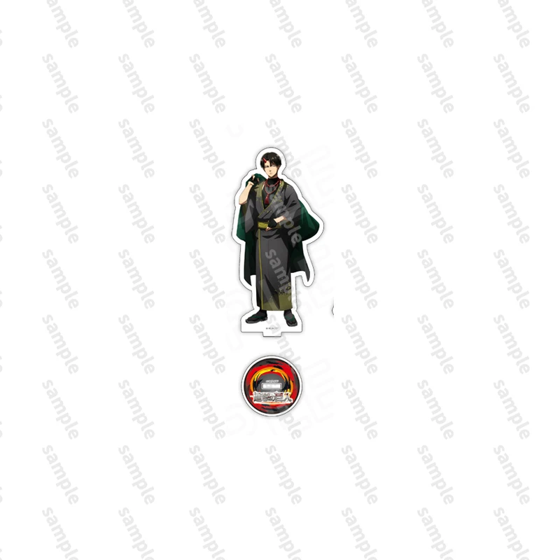 Game Levi Ackerman Hange Zoe Erwin Smith Eren Yeager Acrylic Stand Doll Anime Figure Model Plate Cosplay Toy for Gift