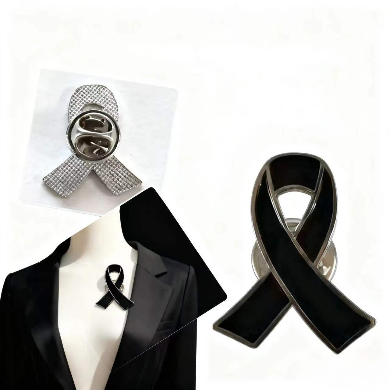 ピンクリボンブローチ 公式乳がん啓発ラペルピン 女性用チャリティアクセサリー ソーシャルイベント パーティー ギフト用