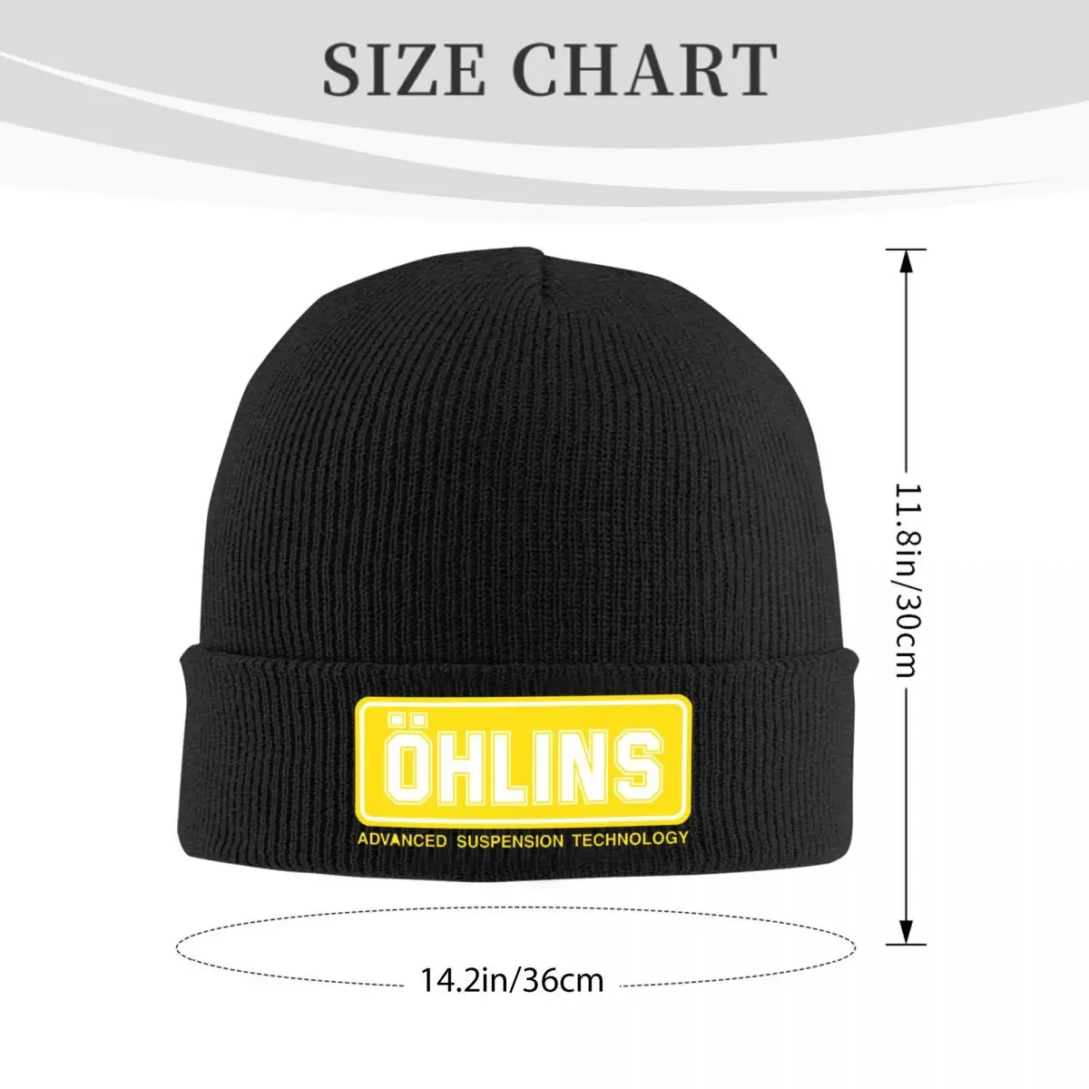 Ohlins Warm Knitted Cap Fashion Bonnet Hat Autumn Winter Outdoor Beanies Hats for Men Women Adult